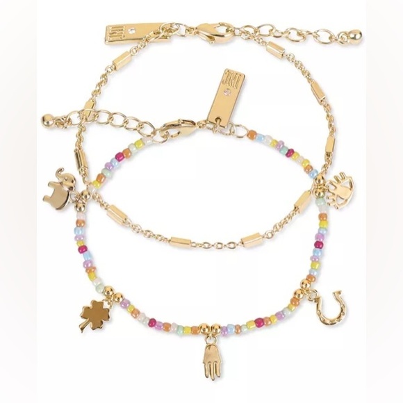 INC International Concepts Evil Eye Mixed Bead and Charms 2 Pc Bracelet Set - Picture 3 of 15